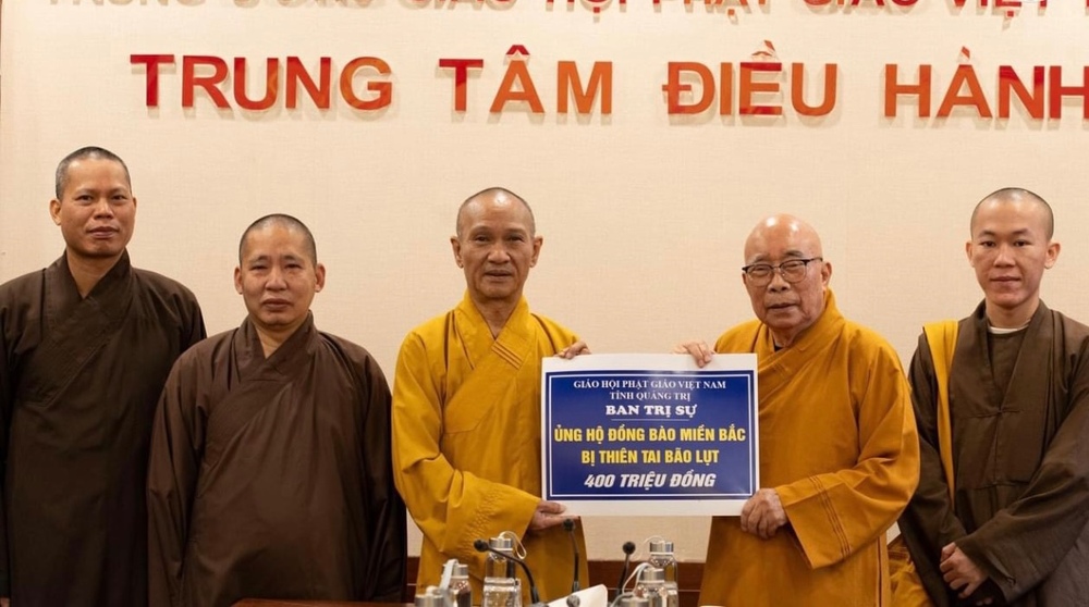 Phật giáo Quảng Trị ủng hộ đồng bào miền Bắc