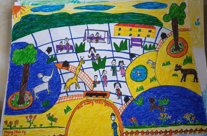 Tổng hợp tranh vẽ ngôi trường mơ ước đẹp tong hop tranh ve ngoi truong mo uoc dep 011458434