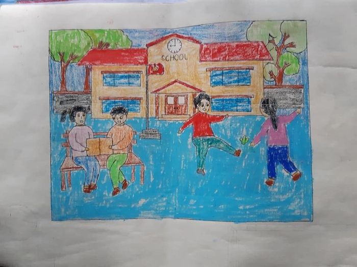 Tranh vẽ đề tài mái trường của em tranh ve de tai mai truong cua em 011458744