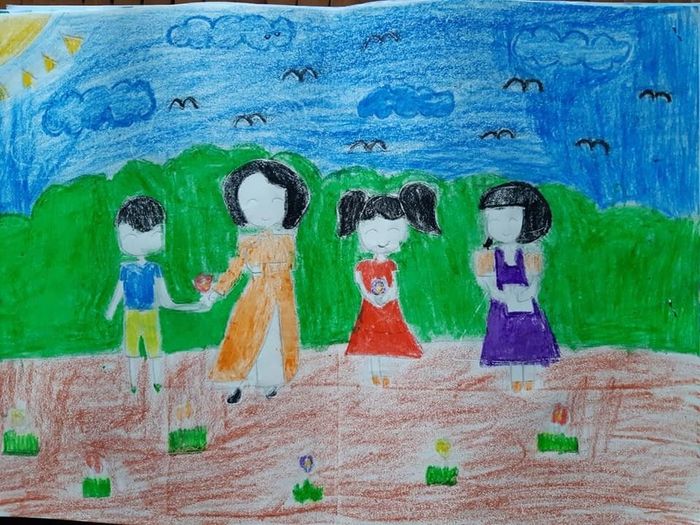 Bức tranh độc đáo về đề tài mái trường ước mơ tranh ve de tai mai truong uoc mo 011459493