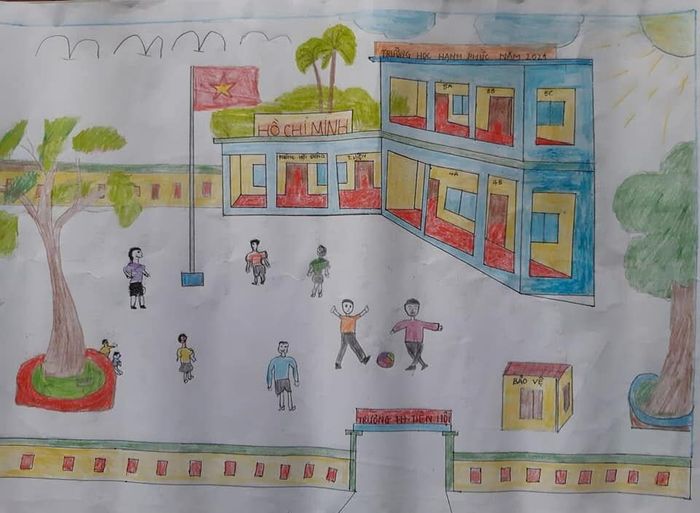 Tranh vẽ đề tài ngôi trường ước mơ đẹp nhất và ấn tượng tranh ve de tai ngoi truong uoc mo dep nhat 011501667