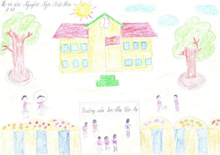 Vẽ tranh đề tài ngôi trường ước mơ với vẻ đẹp tuyệt vời tranh ve de tai ngoi truong uoc mo dep 011501771