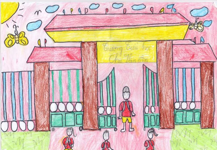 Bức tranh độc đáo về đề tài ngôi trường ước mơ tranh ve de tai ngoi truong uoc mo 011501903