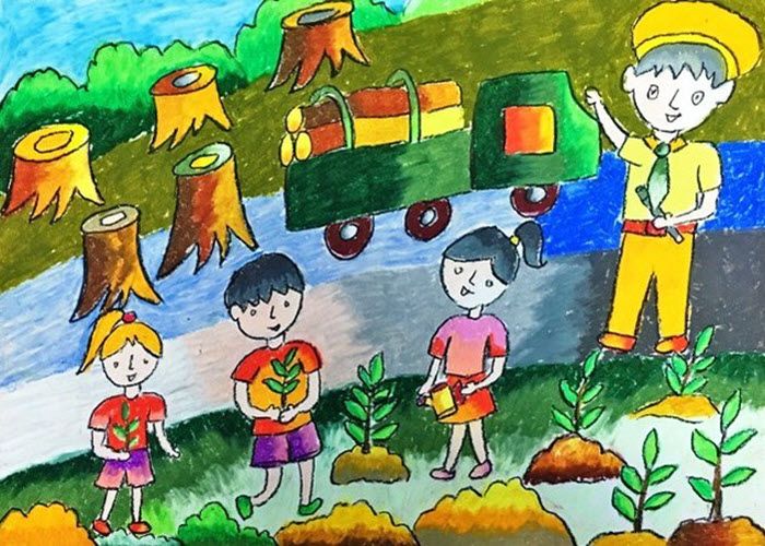 tranh ve de tai uoc mo don gian cua hoc sinh 044426374