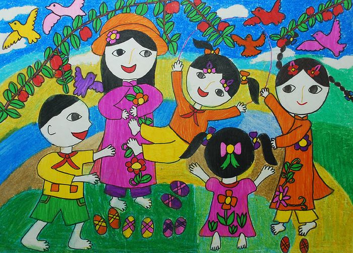 tranh ve uoc mo co giao dep 044430737