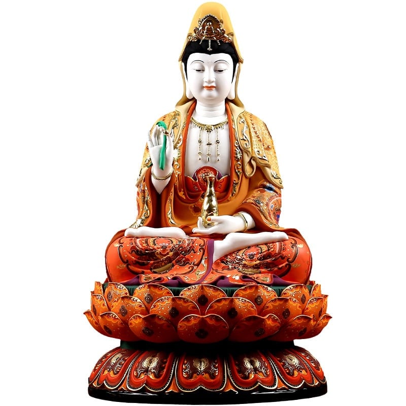 Bồ tát Quán Thế Âm ngồi trên đài sen