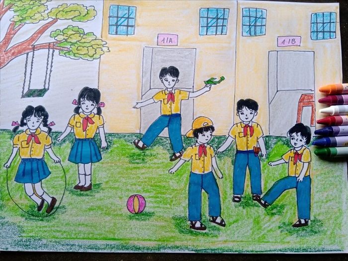 Vẽ tranh đề tài mái trường ước mơ với vẻ đẹp tuyệt vời ve tranh de tai mai truong uoc mo dep 011507181
