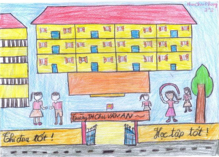 Vẽ tranh đề tài ngôi trường mơ ước của em với vẻ đẹp đặc biệt ve tranh de tai ngoi truong mo uoc cua em dep 011507667
