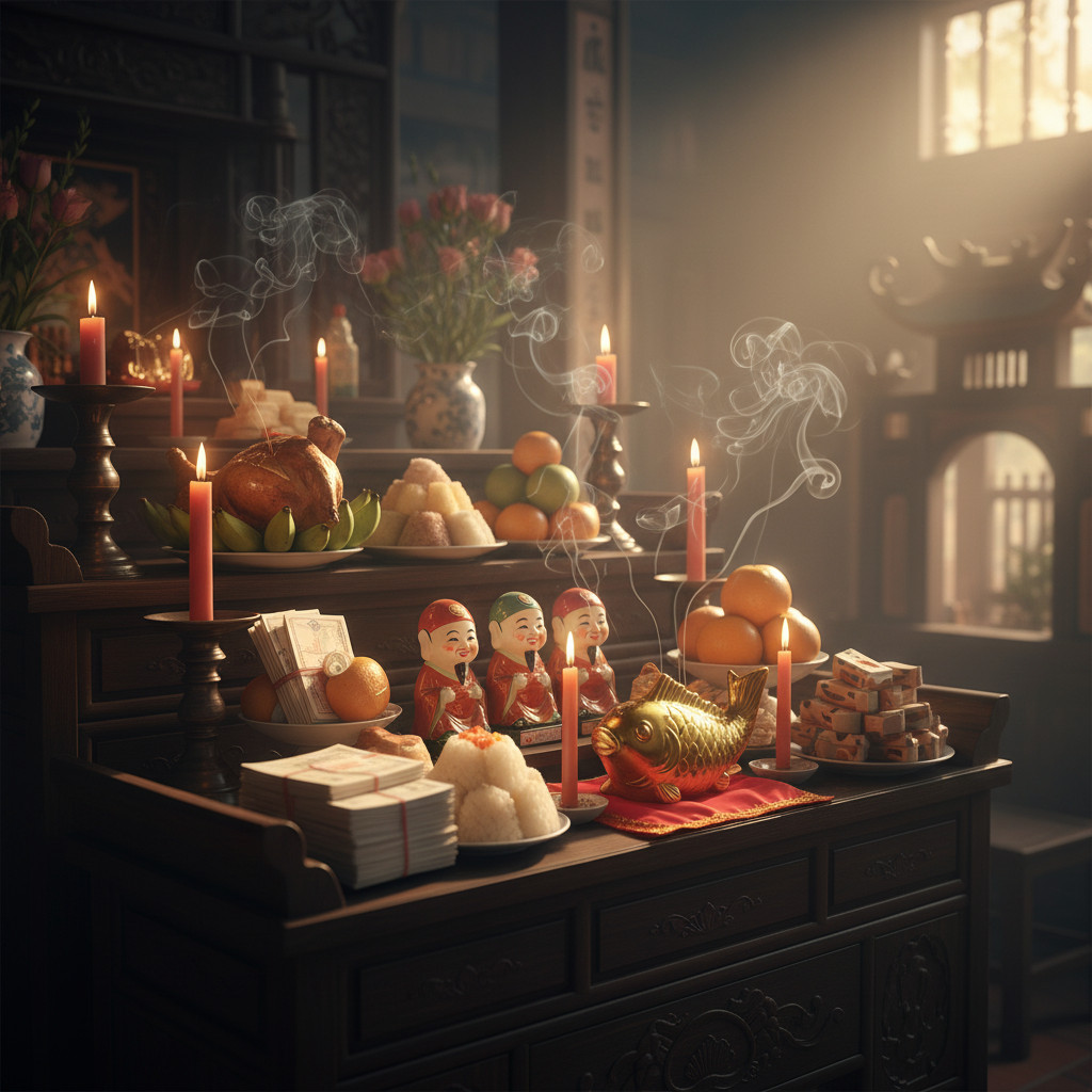 Văn khấn Ông Công Ông Táo 2026: Xin Tài Lộc, Sung Túc Cả Năm