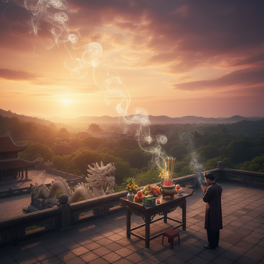 Ngoài trời: Văn khấn đặc biệt chiều 30 Tết