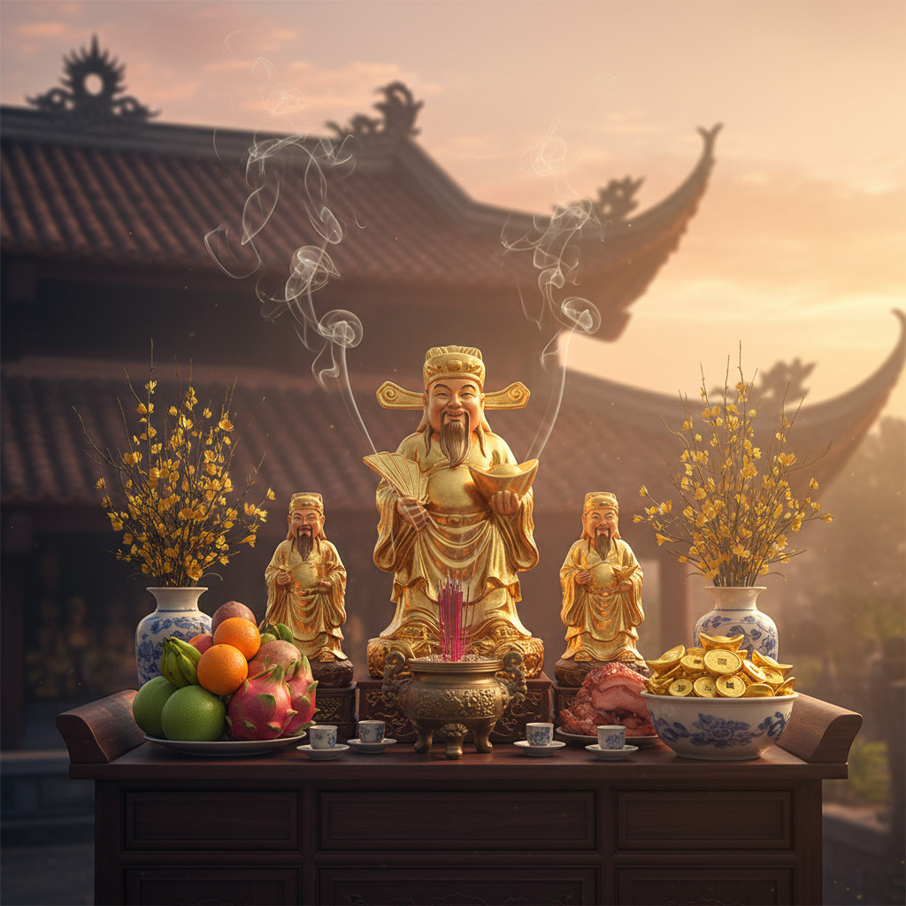 Văn khấn ban thờ Thần Tài 2026: Dễ thuộc, dễ làm, tài lộc đầy nhà