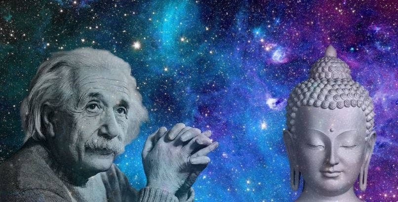 einstein and buddha spiritual science 806x410 1010 1