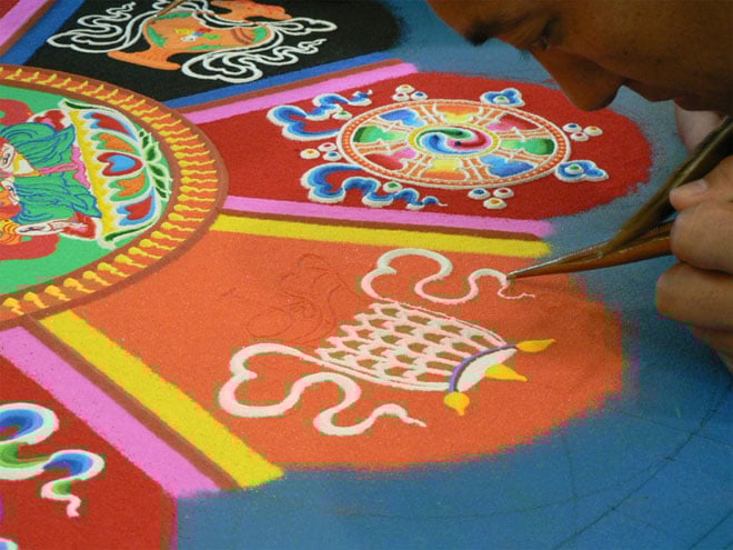 Tranh Mạn-đà-la cát nổi tiếng của Phật giáo Tây Tạng 2